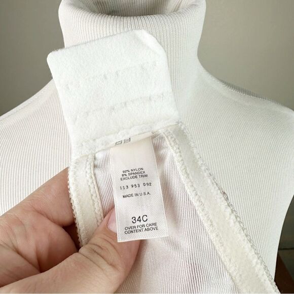 Victorias Secret Vintage 90s Satin Push Up White Strapless Bra 34C - Picture 7 of 10